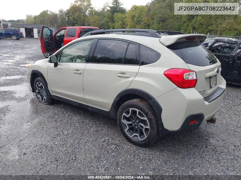 2016 Subaru Crosstrek 2.0I Premium VIN: JF2GPABC7G8223642 Lot: 40520551