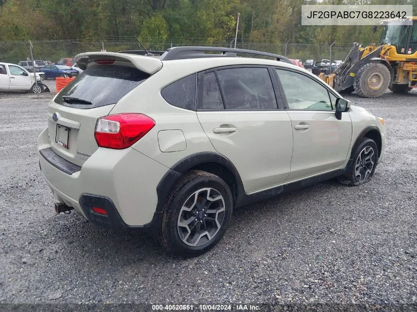 2016 Subaru Crosstrek 2.0I Premium VIN: JF2GPABC7G8223642 Lot: 40520551