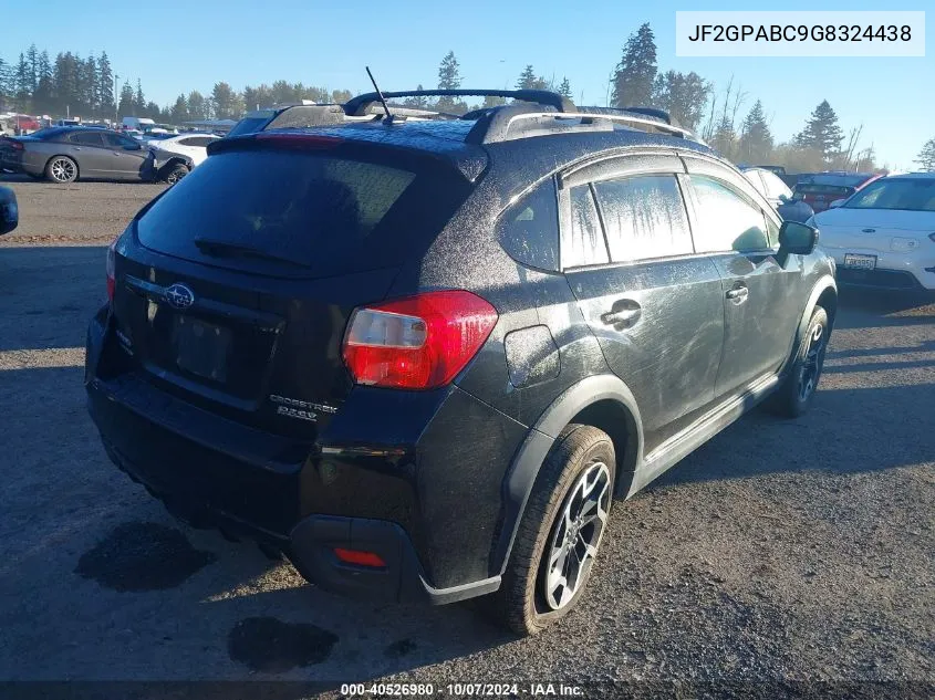 2016 Subaru Crosstrek 2.0I Premium VIN: JF2GPABC9G8324438 Lot: 40526980