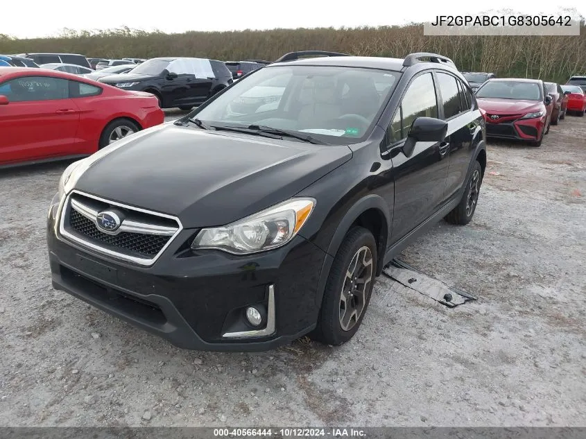 2016 Subaru Crosstrek 2.0I Premium VIN: JF2GPABC1G8305642 Lot: 40566444