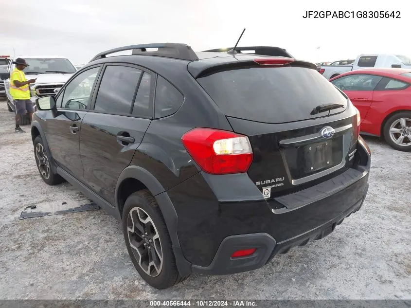 2016 Subaru Crosstrek 2.0I Premium VIN: JF2GPABC1G8305642 Lot: 40566444