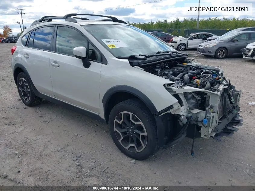 2016 Subaru Crosstrek 2.0I Premium VIN: JF2GPADC4G8215091 Lot: 40616744