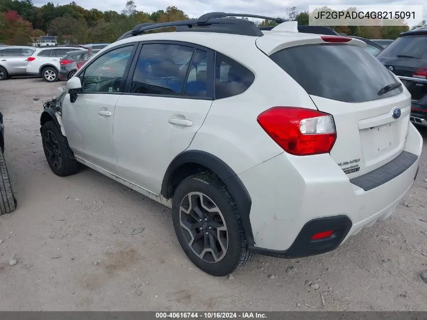 2016 Subaru Crosstrek 2.0I Premium VIN: JF2GPADC4G8215091 Lot: 40616744