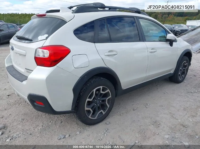 2016 Subaru Crosstrek 2.0I Premium VIN: JF2GPADC4G8215091 Lot: 40616744