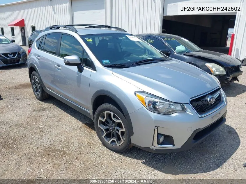 2017 Subaru Crosstrek 2.0I Limited VIN: JF2GPAKC0HH242602 Lot: 39901256