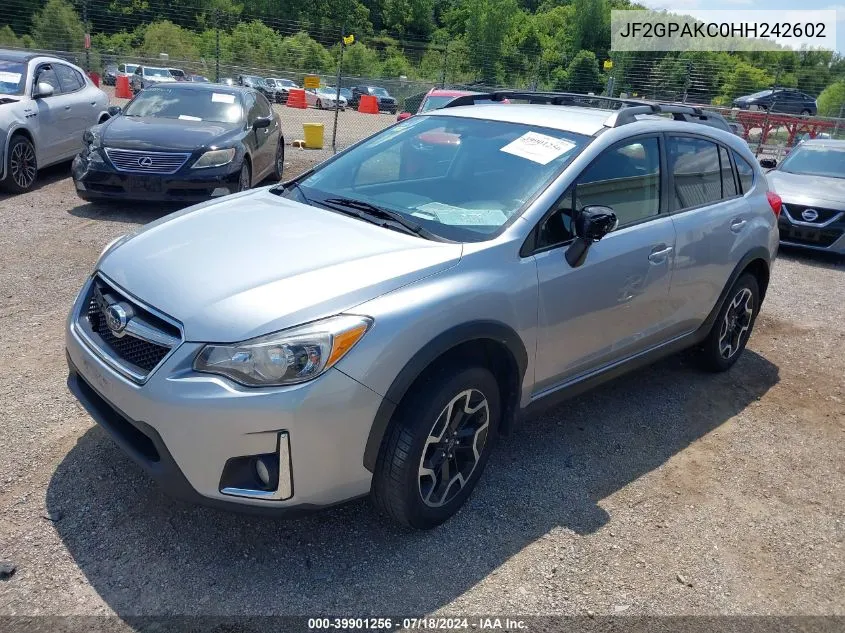 2017 Subaru Crosstrek 2.0I Limited VIN: JF2GPAKC0HH242602 Lot: 39901256