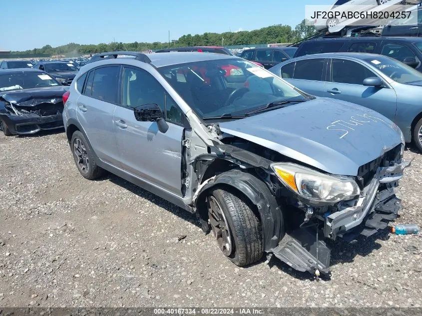 2017 Subaru Crosstrek 2.0I Premium VIN: JF2GPABC6H8204257 Lot: 40167334