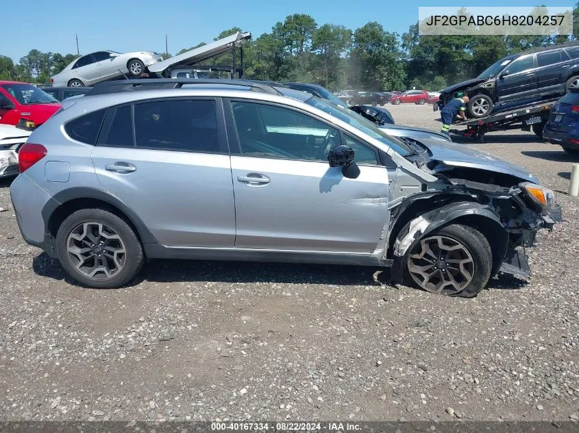 2017 Subaru Crosstrek 2.0I Premium VIN: JF2GPABC6H8204257 Lot: 40167334