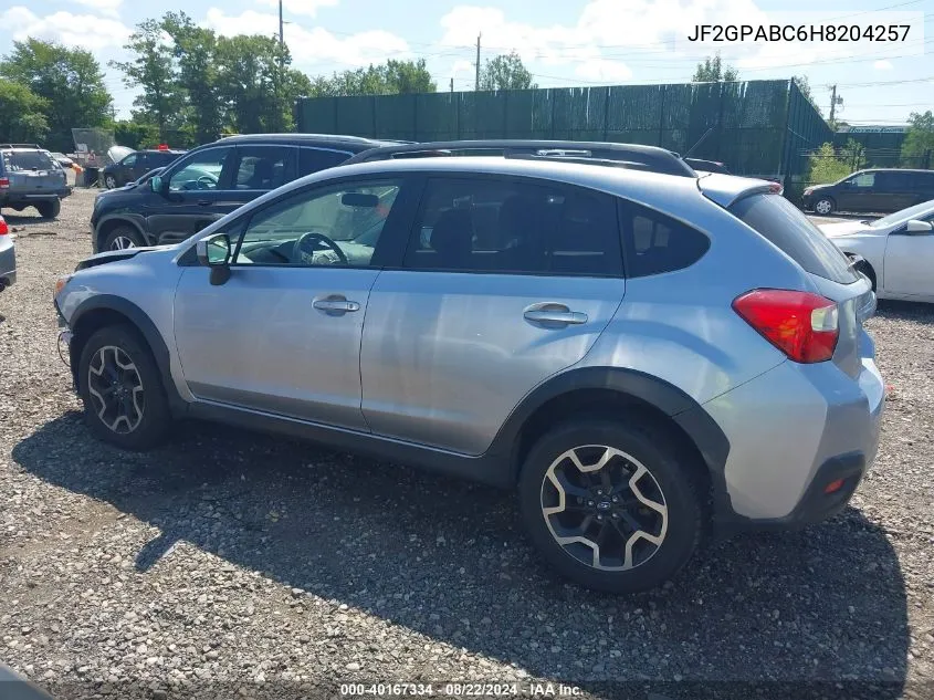 2017 Subaru Crosstrek 2.0I Premium VIN: JF2GPABC6H8204257 Lot: 40167334