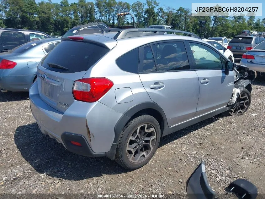 JF2GPABC6H8204257 2017 Subaru Crosstrek 2.0I Premium