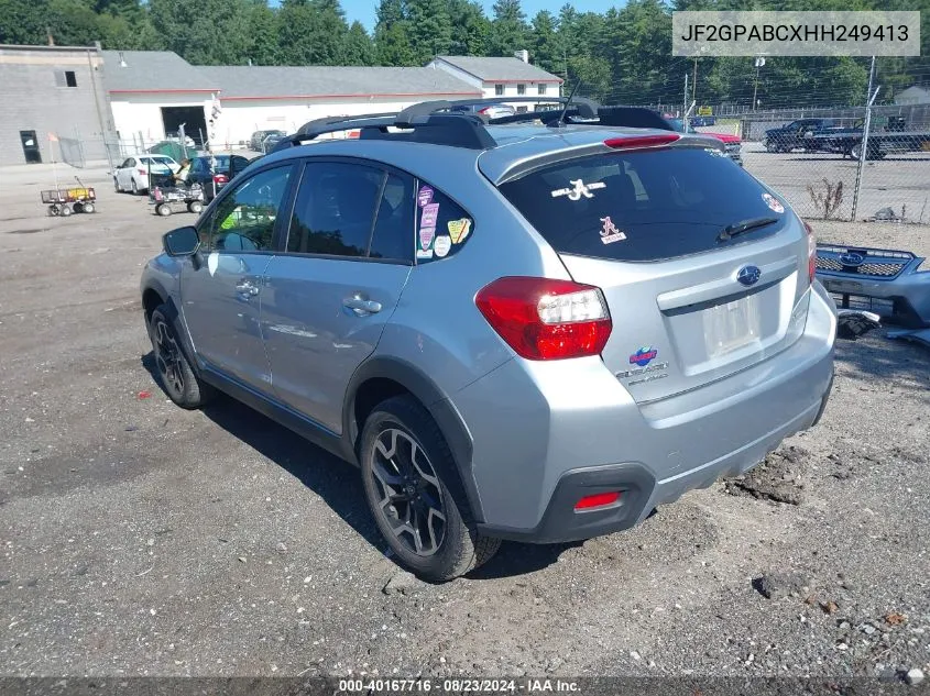 2017 Subaru Crosstrek 2.0I Premium VIN: JF2GPABCXHH249413 Lot: 40167716