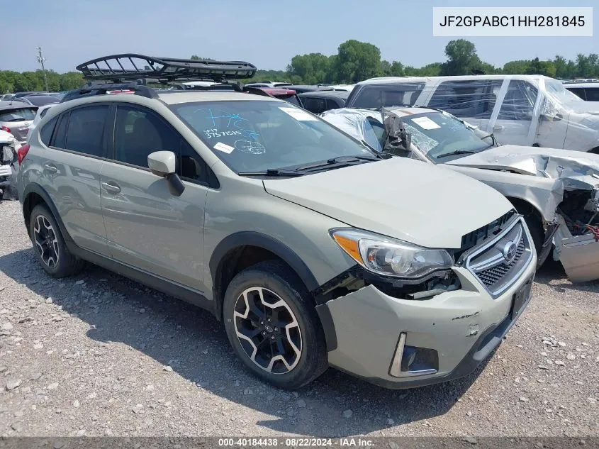 2017 Subaru Crosstrek 2.0I Premium VIN: JF2GPABC1HH281845 Lot: 40184438