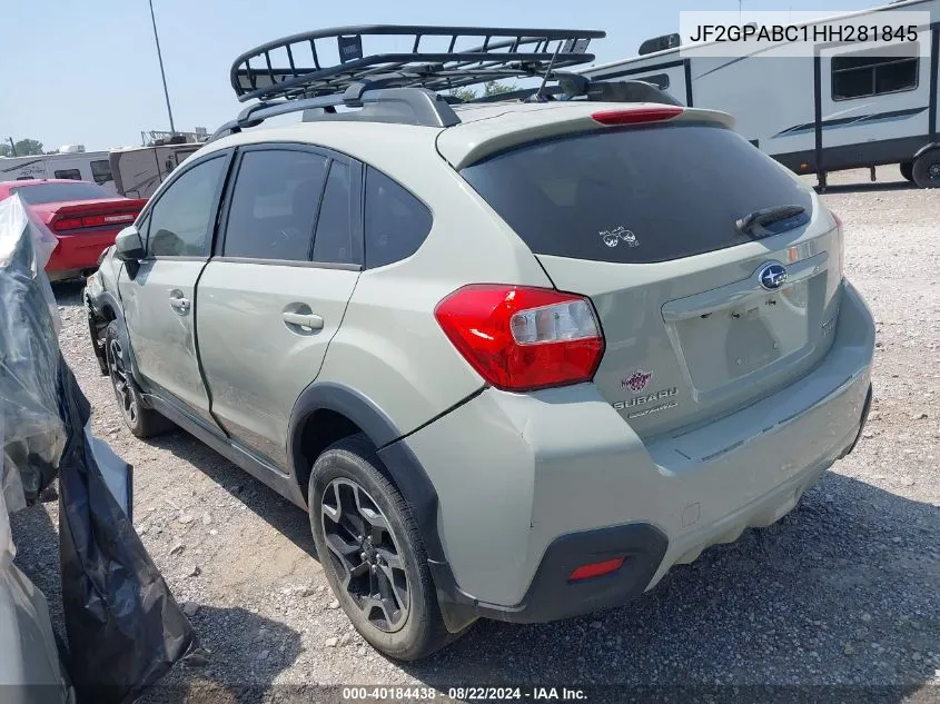 JF2GPABC1HH281845 2017 Subaru Crosstrek 2.0I Premium