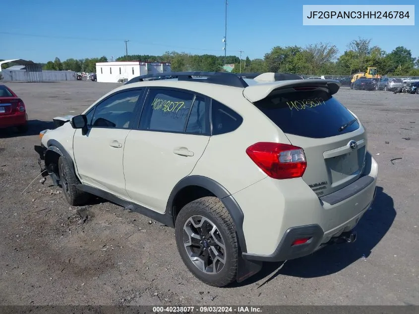 JF2GPANC3HH246784 2017 Subaru Crosstrek 2.0I Limited