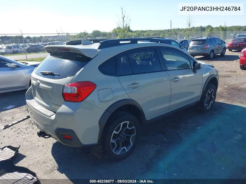 JF2GPANC3HH246784 2017 Subaru Crosstrek 2.0I Limited