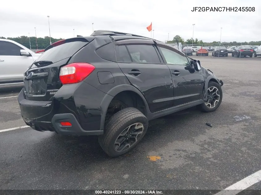 2017 Subaru Crosstrek 2.0I Limited VIN: JF2GPANC7HH245508 Lot: 40241223