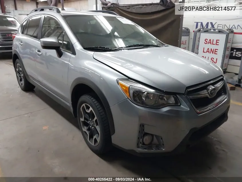 2017 Subaru Crosstrek 2.0I Premium VIN: JF2GPABC8H8214577 Lot: 40255422