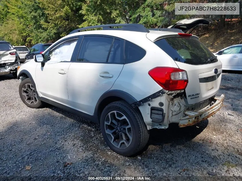 2017 Subaru Crosstrek Premium VIN: JF2GPABC7H8228633 Lot: 40325531