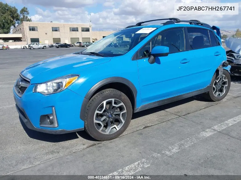 2017 Subaru Crosstrek 2.0I Premium VIN: JF2GPABC7HH267741 Lot: 40334651