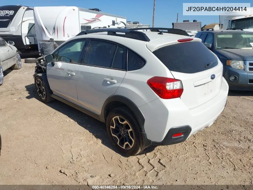 2017 Subaru Crosstrek 2.0I Premium VIN: JF2GPABC4H9204414 Lot: 40346254