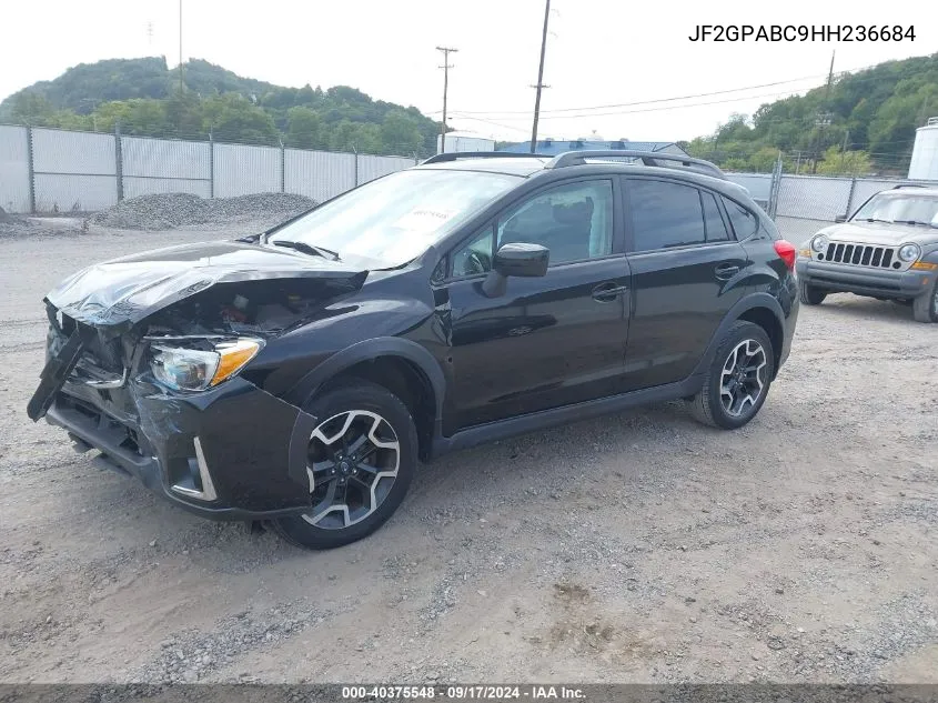 2017 Subaru Crosstrek 2.0I Premium VIN: JF2GPABC9HH236684 Lot: 40375548