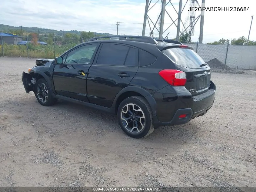 2017 Subaru Crosstrek 2.0I Premium VIN: JF2GPABC9HH236684 Lot: 40375548