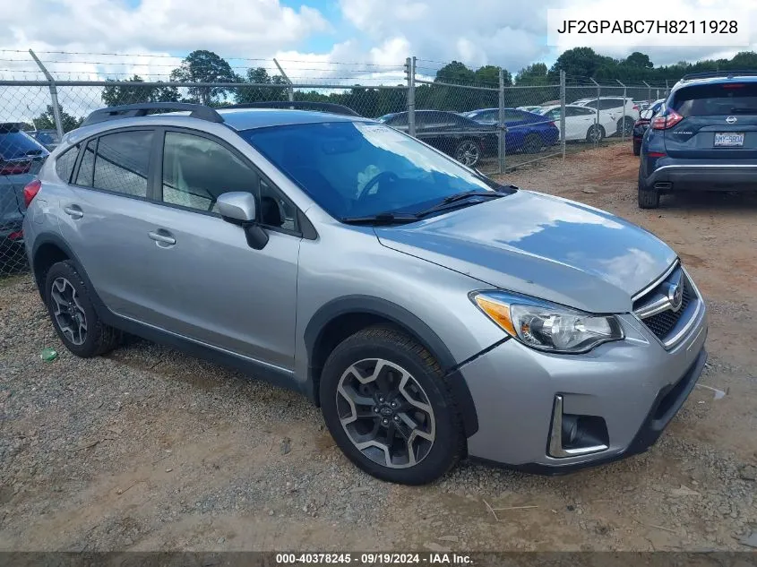 2017 Subaru Crosstrek 2.0I Premium VIN: JF2GPABC7H8211928 Lot: 40378245