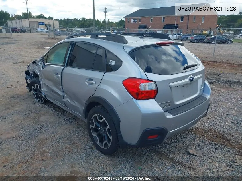 2017 Subaru Crosstrek 2.0I Premium VIN: JF2GPABC7H8211928 Lot: 40378245