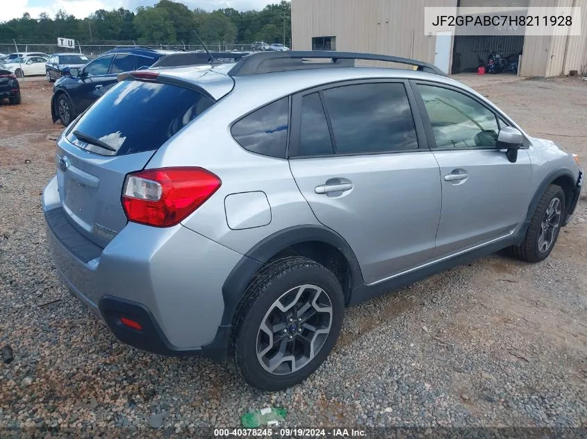 2017 Subaru Crosstrek 2.0I Premium VIN: JF2GPABC7H8211928 Lot: 40378245