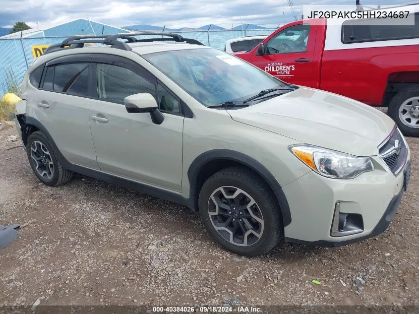 2017 Subaru Crosstrek 2.0I Limited VIN: JF2GPAKC5HH234687 Lot: 40384026