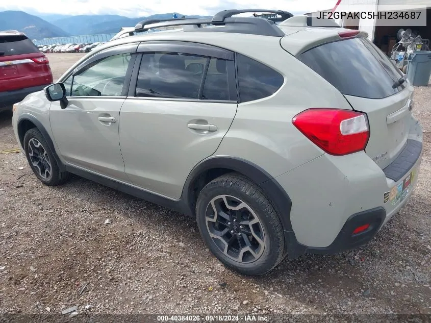 2017 Subaru Crosstrek 2.0I Limited VIN: JF2GPAKC5HH234687 Lot: 40384026