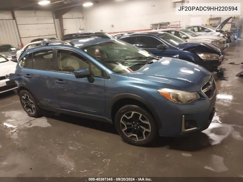 2017 Subaru Crosstrek 2.0I Premium VIN: JF2GPADC9HH220594 Lot: 40387345