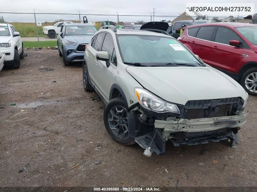 2017 Subaru Crosstrek Limited VIN: JF2GPALC0HH273752 Lot: 40395060