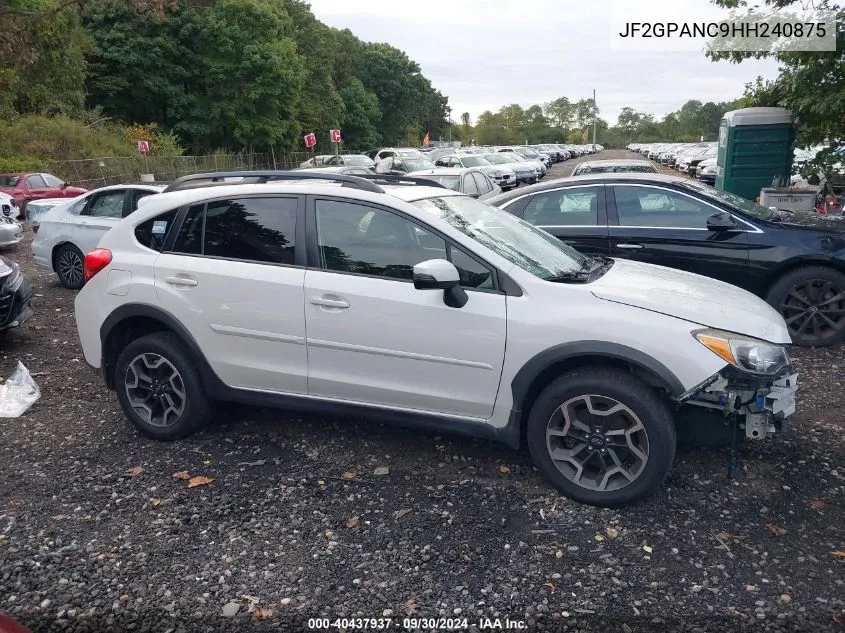 2017 Subaru Crosstrek 2.0I Limited VIN: JF2GPANC9HH240875 Lot: 40437937