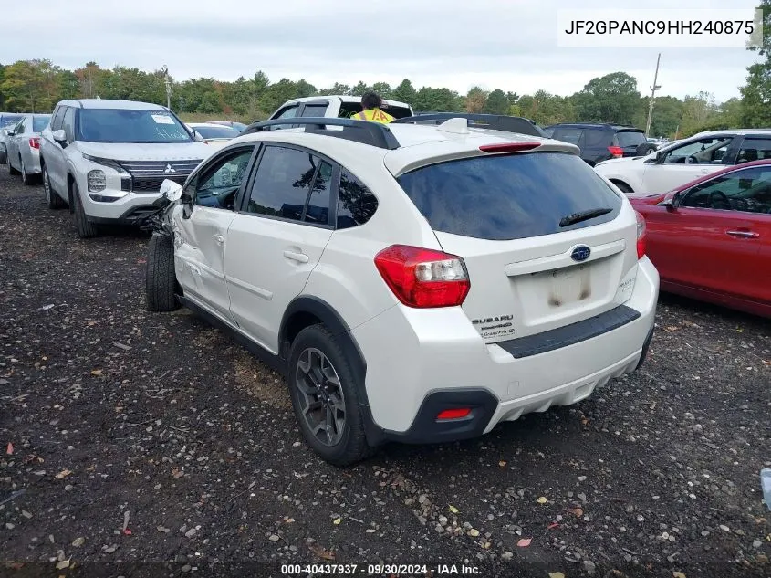 2017 Subaru Crosstrek 2.0I Limited VIN: JF2GPANC9HH240875 Lot: 40437937