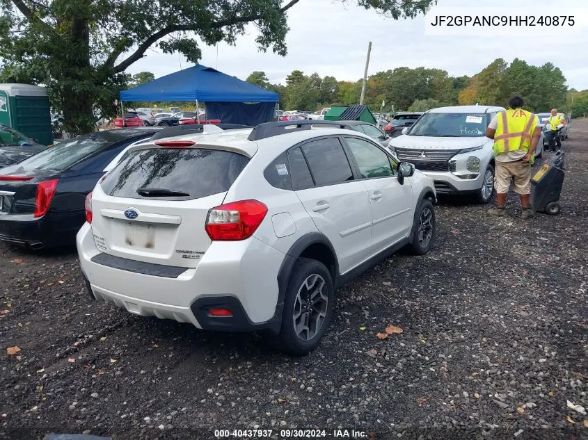 2017 Subaru Crosstrek 2.0I Limited VIN: JF2GPANC9HH240875 Lot: 40437937