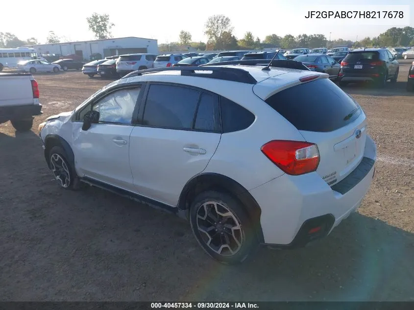 2017 Subaru Crosstrek Premium VIN: JF2GPABC7H8217678 Lot: 40457334