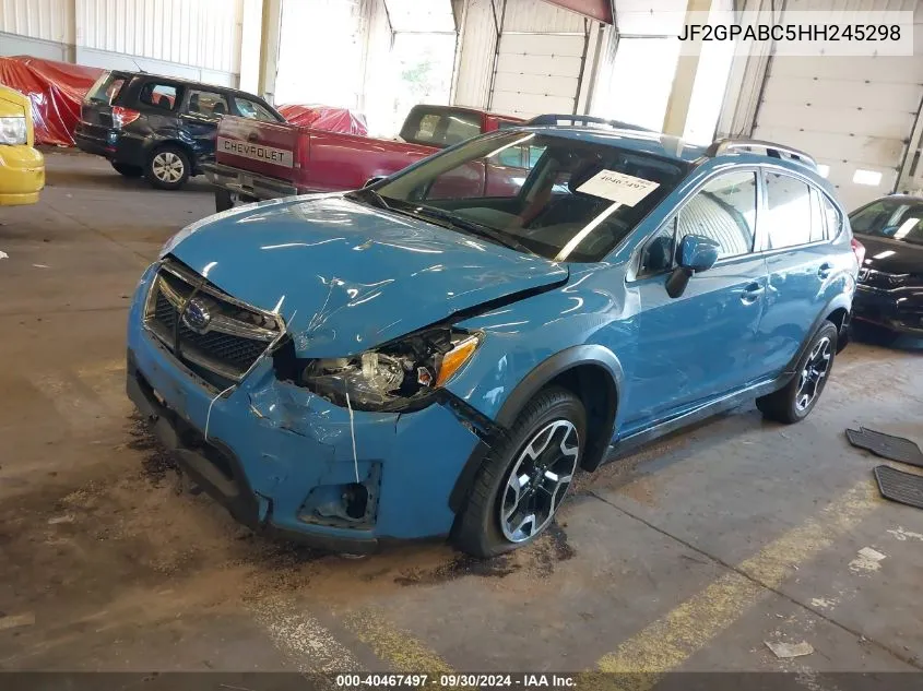 2017 Subaru Crosstrek 2.0I Premium VIN: JF2GPABC5HH245298 Lot: 40467497