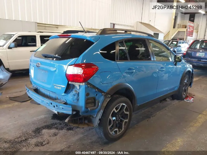 2017 Subaru Crosstrek 2.0I Premium VIN: JF2GPABC5HH245298 Lot: 40467497