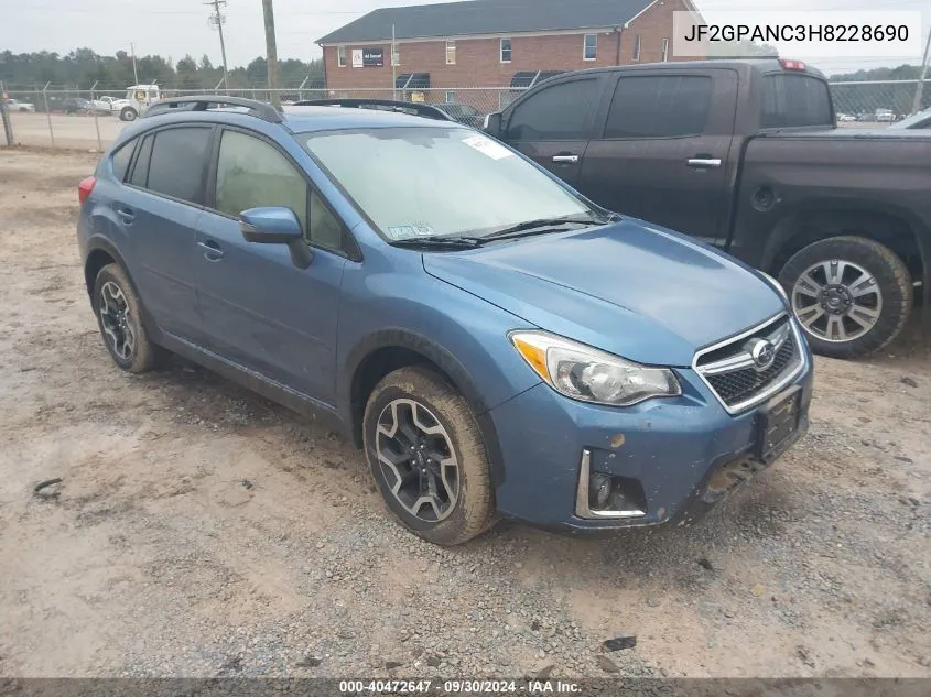 2017 Subaru Crosstrek 2.0I Limited VIN: JF2GPANC3H8228690 Lot: 40472647