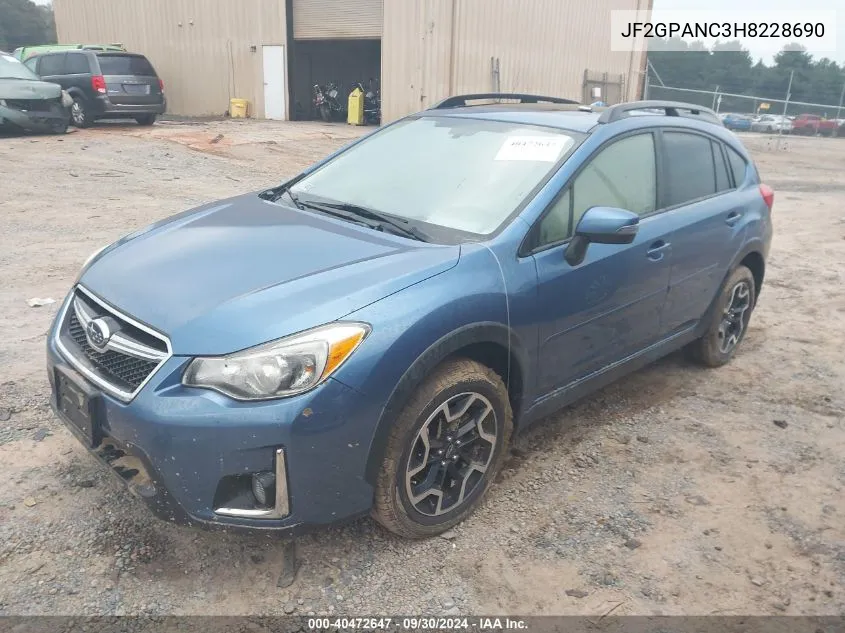 2017 Subaru Crosstrek 2.0I Limited VIN: JF2GPANC3H8228690 Lot: 40472647