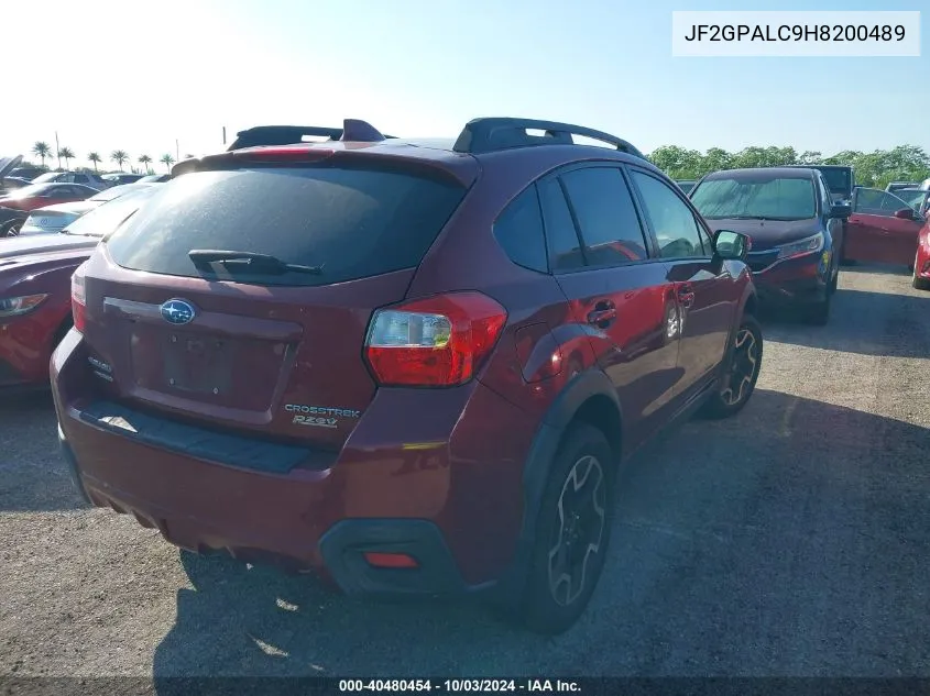 2017 Subaru Crosstrek 2.0I Limited VIN: JF2GPALC9H8200489 Lot: 40480454