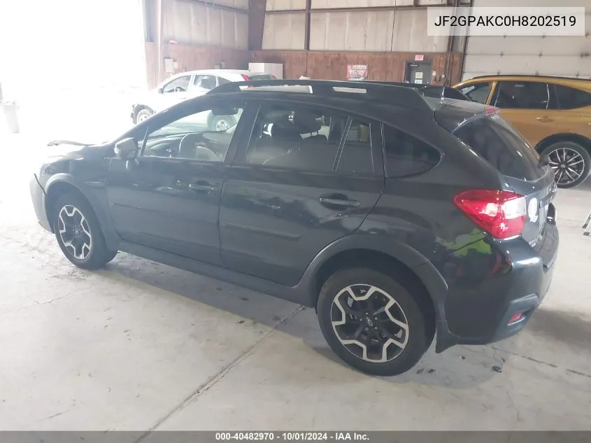 2017 Subaru Crosstrek 2.0I Limited VIN: JF2GPAKC0H8202519 Lot: 40482970