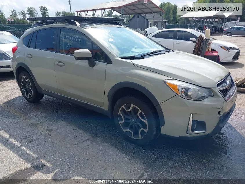 2017 Subaru Crosstrek 2.0I Premium VIN: JF2GPABC8H8253170 Lot: 40493794