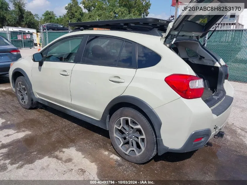 2017 Subaru Crosstrek 2.0I Premium VIN: JF2GPABC8H8253170 Lot: 40493794