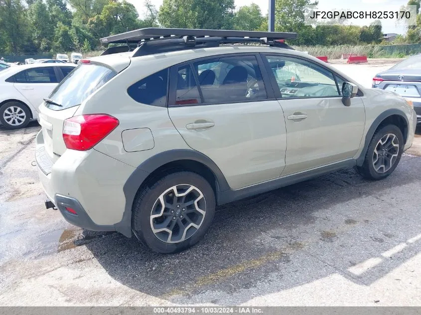 2017 Subaru Crosstrek 2.0I Premium VIN: JF2GPABC8H8253170 Lot: 40493794