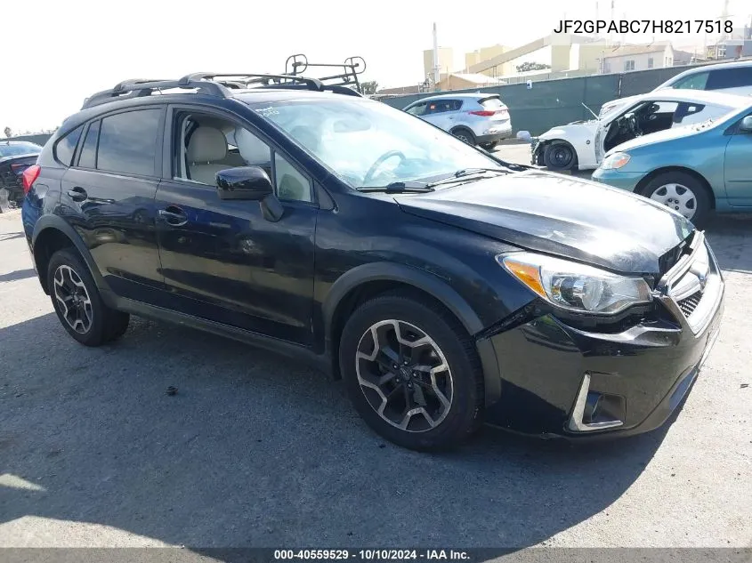 2017 Subaru Crosstrek 2.0I Premium VIN: JF2GPABC7H8217518 Lot: 40559529