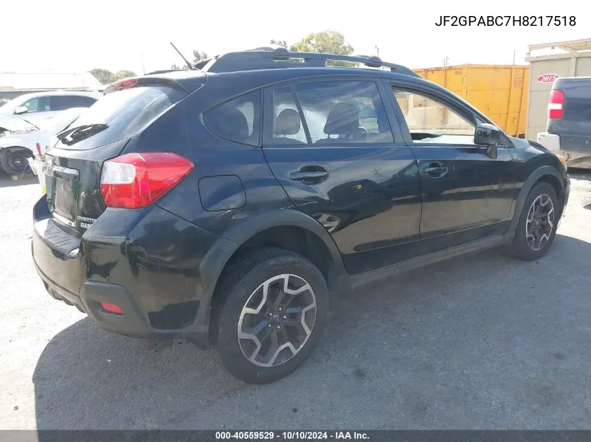 2017 Subaru Crosstrek 2.0I Premium VIN: JF2GPABC7H8217518 Lot: 40559529