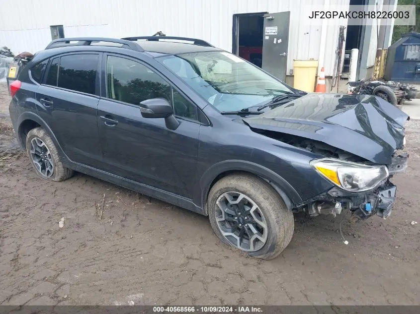 2017 Subaru Crosstrek 2.0I Limited VIN: JF2GPAKC8H8226003 Lot: 40568566