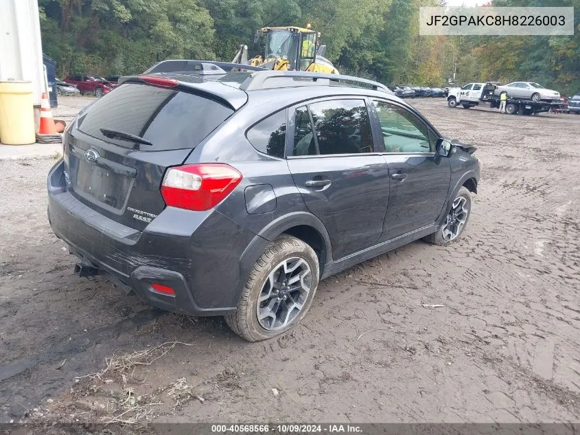 2017 Subaru Crosstrek 2.0I Limited VIN: JF2GPAKC8H8226003 Lot: 40568566